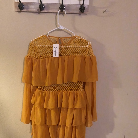 Cute yellow mustard dress! Brand new. - Picture 2 of 3